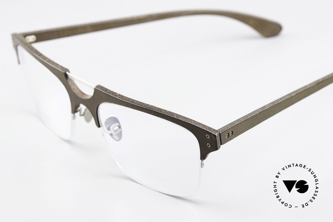 Lucas de Stael Minotaure Thin 15 Leather Covered Nylor Frame, Minotaure Collection made with adjustable nosepads!, Made for Men