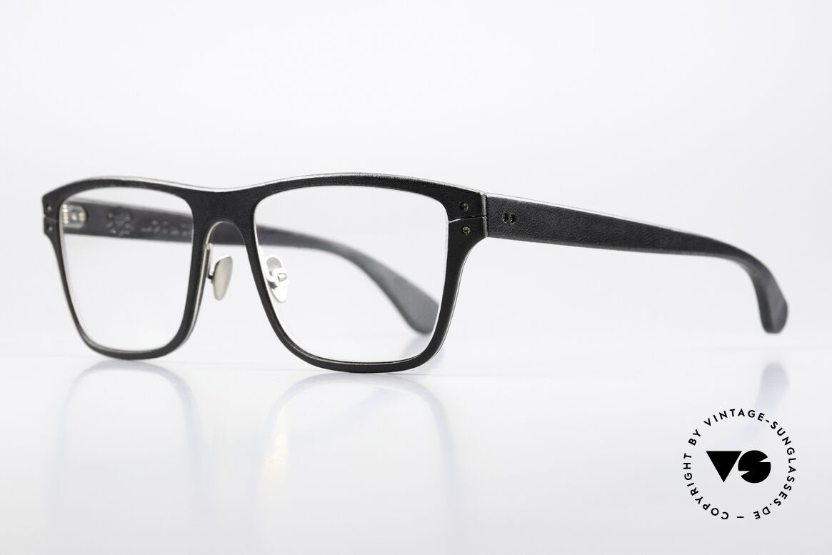 Lucas de Stael Minotaure MR 01 Genuine Cow Leather Frame, luxury model with leather cover (connoisseur glasses), Made for Men
