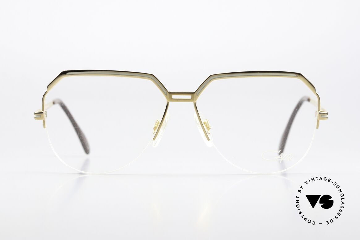 Cazal 732 80's West Germany Glasses, semi rimless aviator glasses for men from 1987, Made for Men