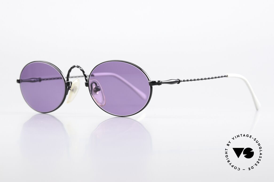 Jean Paul Gaultier 55-0175 Vintage Shades Purple Black, surpreme crafting & surface quality of the 90's, Made for Men and Women