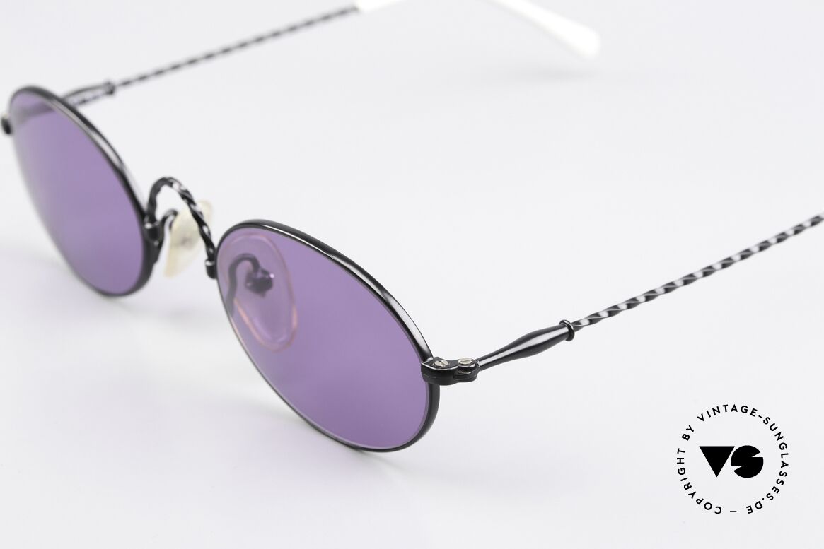 Jean Paul Gaultier 55-0175 Vintage Shades Purple Black, great contrast between frame & lenses, 100% UV, Made for Men and Women