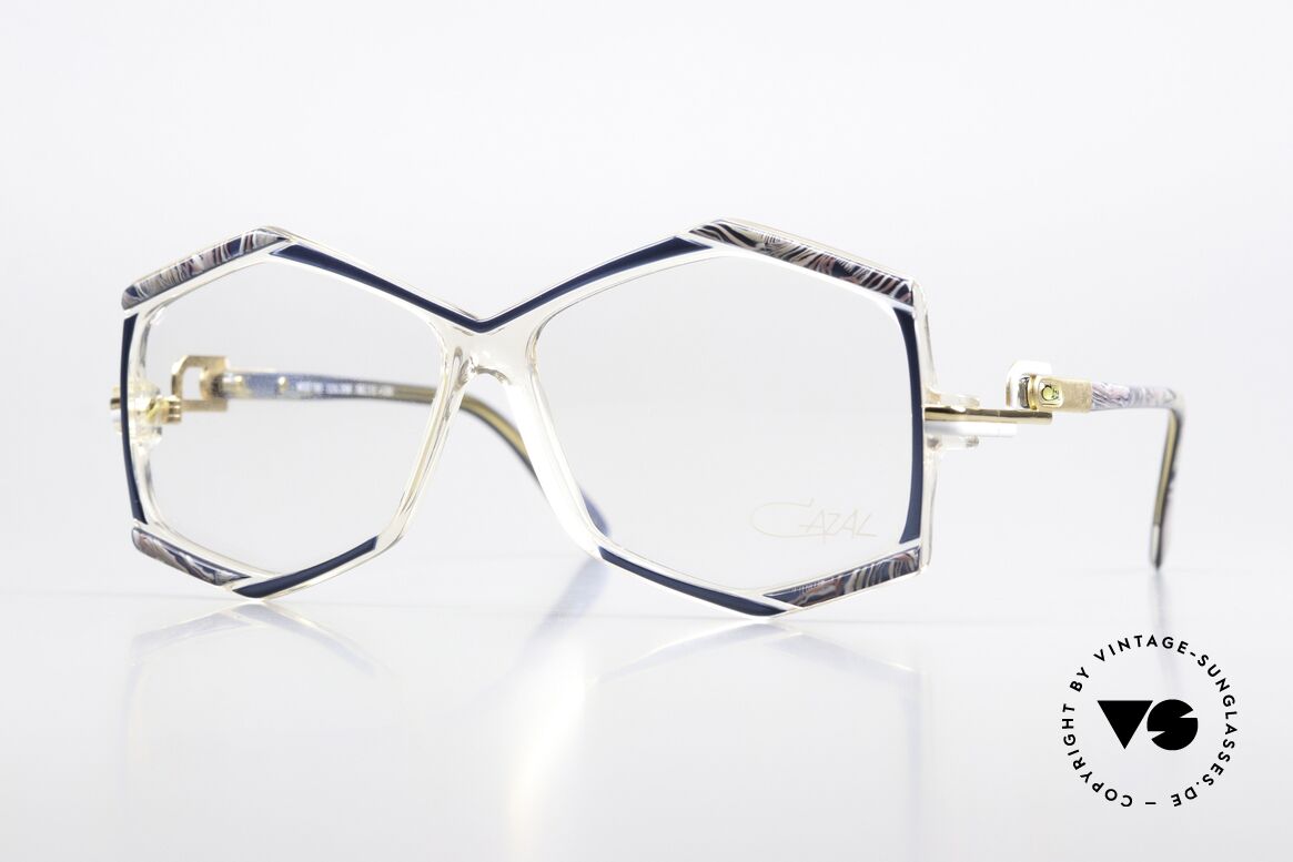 Cazal 180 Designer Eyewear From 1987, hexangular CAZAL designer eyeglasses from 1987, Made for Women