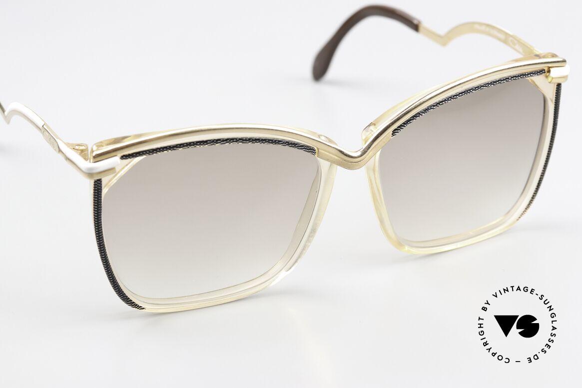 Cazal 157 Great Old 80s Ladies Glasses, light brown tinted sun lenses; 100% UV protect., Made for Women