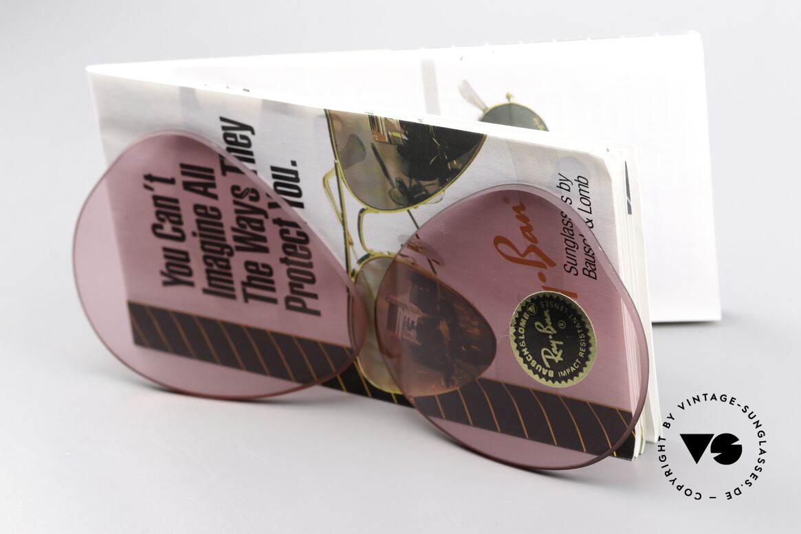 Ray Ban Aviator 62mm Lenses Changeable Pink 62mm Lenses, orig. sun lenses for the old 62mm Ray-Ban Aviators, Made for Men and Women