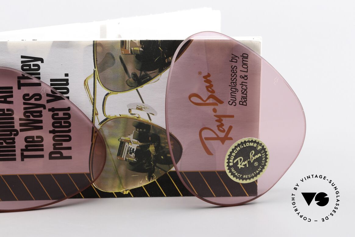 Ray Ban Aviator 62mm Lenses Changeable Pink 62mm Lenses, heat-treated (impact-resistant & scratch-resistant), Made for Men and Women