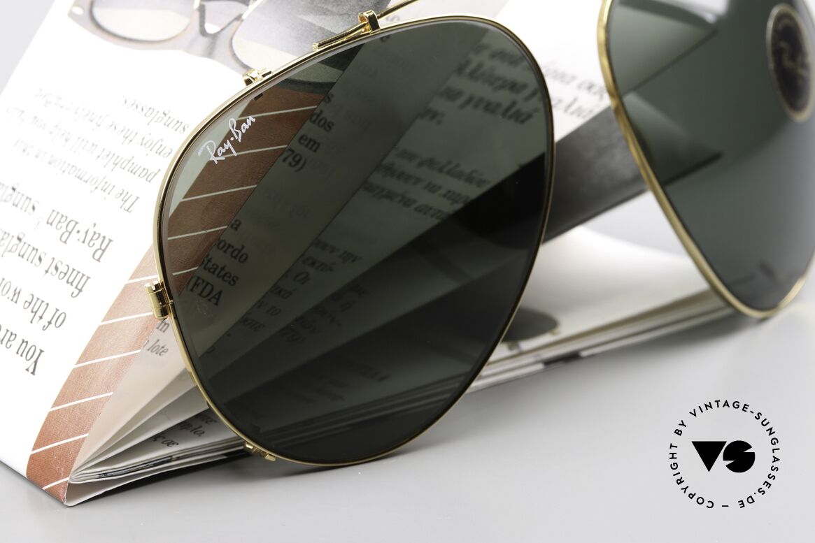 Ray Ban Aviator 62mm Clip-On 62mm Clip On With G15 Lens, heat-treated (impact-resistant & scratch-resistant), Made for Men and Women