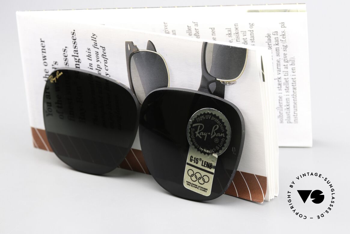 Ray Ban Clubmaster Lenses B&L USA Mineral Lens G15, orig. mineral lenses for the old B&L "Clubmaster I", Made for Men and Women