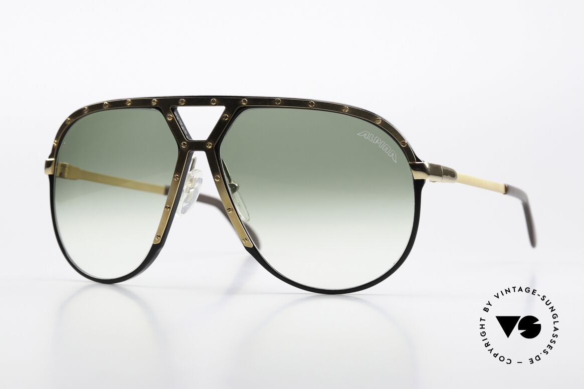 Alpina M1 Gold Black Gold Version, Alpina M1 West Germany sunglasses from 1986, Made for Men