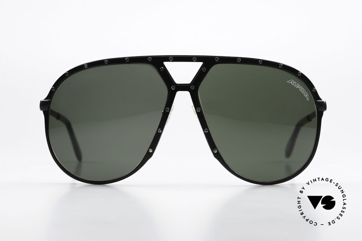 Alpina M1 Lenses With Alpina Logo, completely black frame with 24 silver screws, Made for Men
