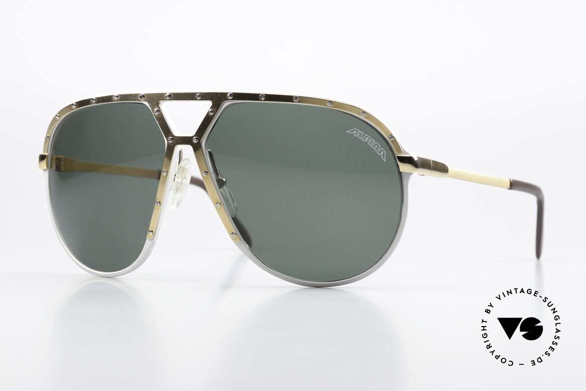 Alpina M1 Gold Silver Gold Version, Alpina M1 West Germany sunglasses from 1986, Made for Men