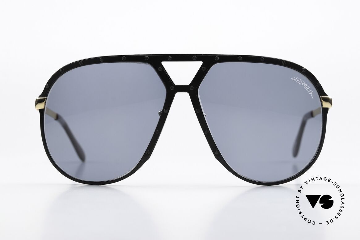 Alpina M1 Black Gold Black Version, black frame with black screws & golden temples, Made for Men