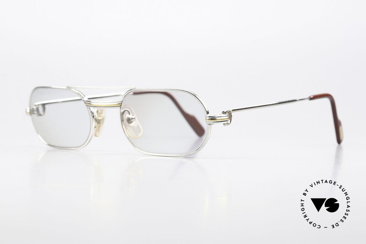 Cartier MUST LC - S 90's Luxury Frame Platinum, LIMITED 'PLATINE EDITION' (silver platinum finish), Made for Men
