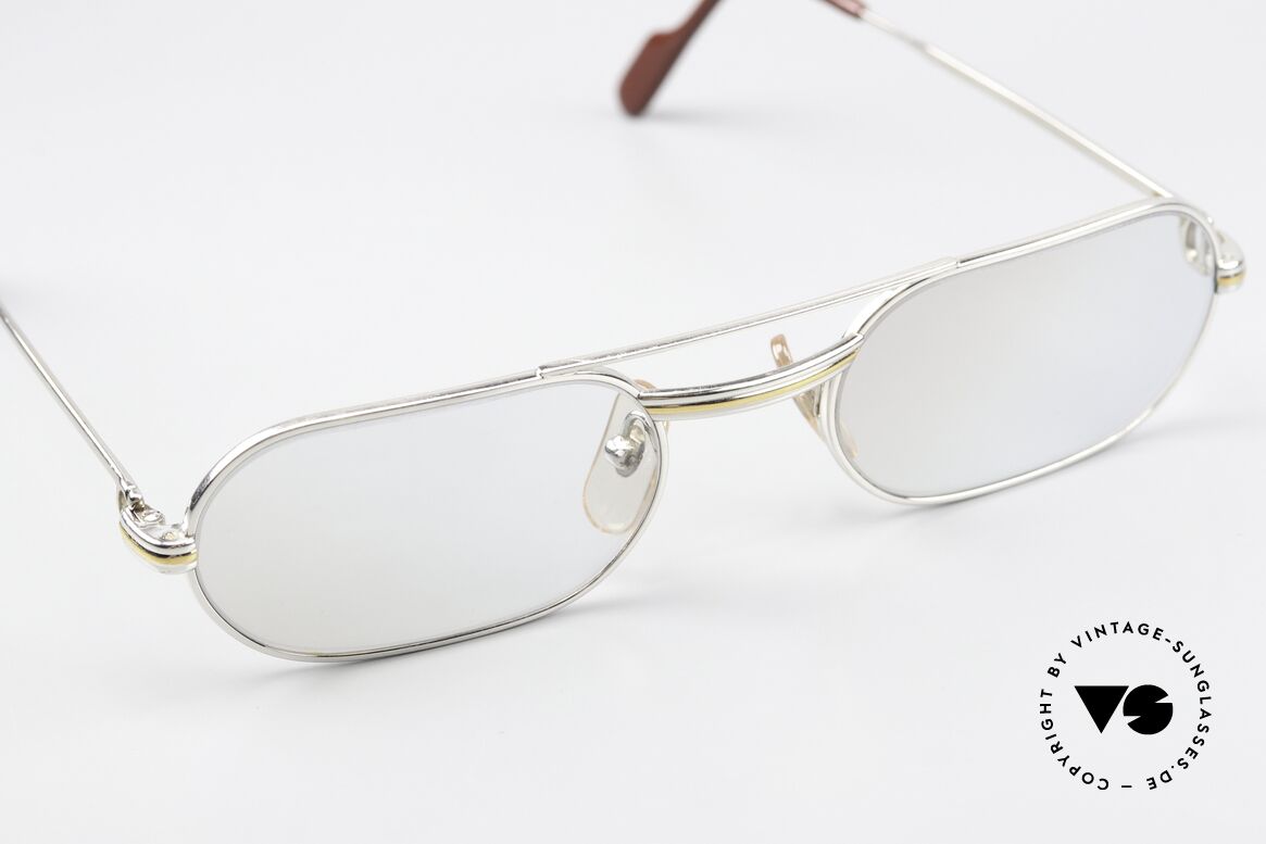 Cartier MUST LC - S 90's Luxury Frame Platinum, the light-gradient mineral lenses should be replaced, Made for Men