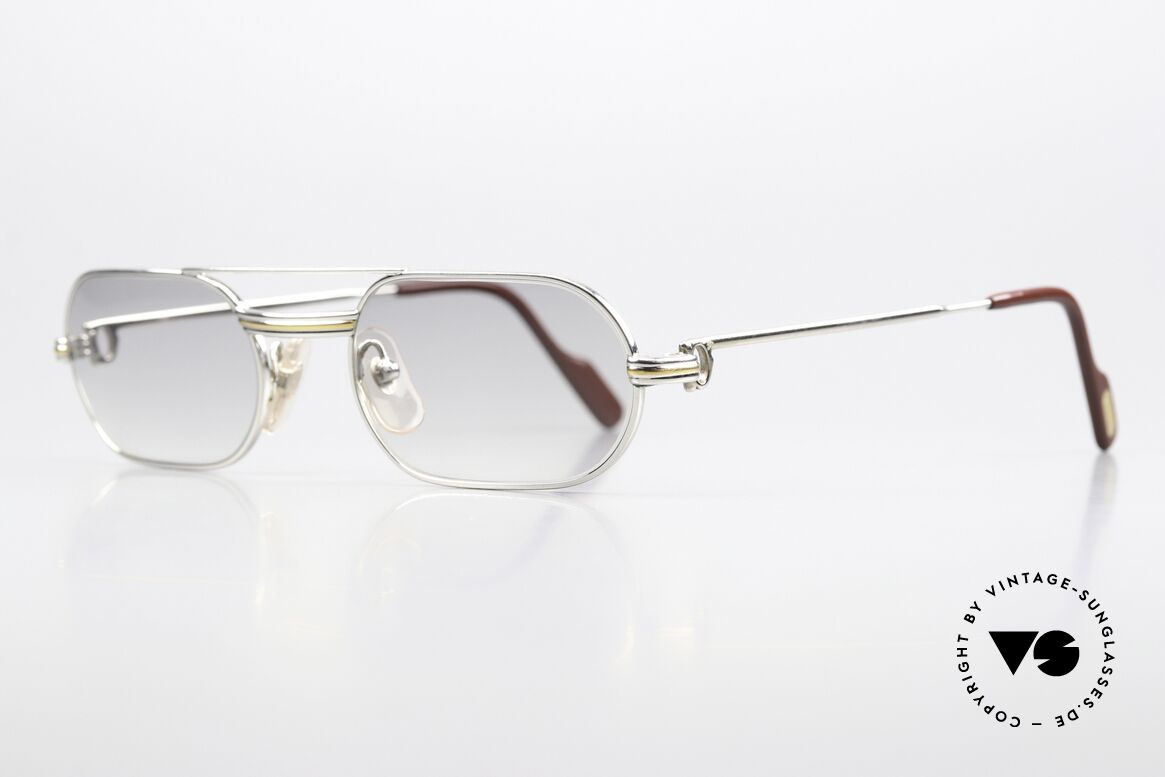 Cartier MUST LC - S 90's Luxury Frame Platinum, LIMITED 'PLATINE EDITION' (silver platinum finish), Made for Men