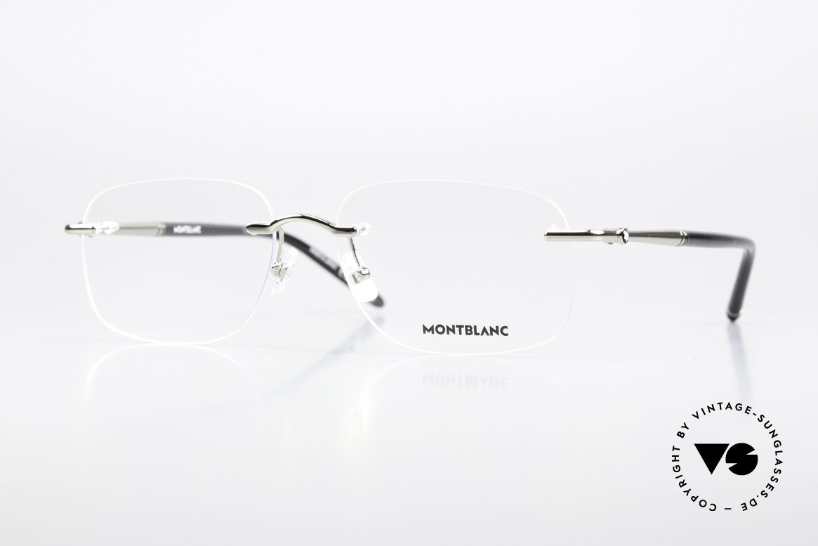 Montblanc MB0071O Rimless Frame Made In Japan, rimless Montblanc glasses, MB0071O, size 58/17, 145, Made for Men