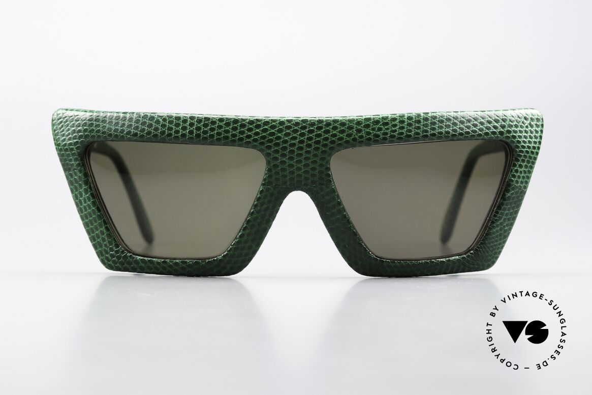 Christian Roth KL 1987 Genuine Green Lizard Skin, made for Karl Lagerfelds Paris Fashion Show, Made for Women