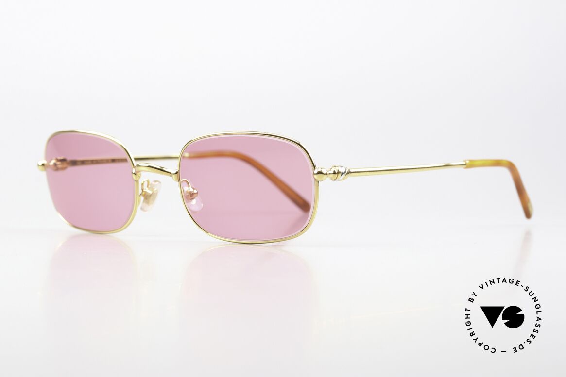 Cartier Deimios - M Pink Shades 22ct Gold Plated, costly 22ct gold-plated frame with new pink sun lenses, Made for Men and Women