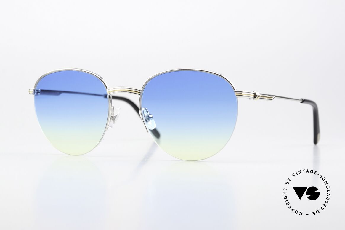 Cartier Colisee - S 90s Round Luxury Platinum, roundish Cartier vintage sunglasses in size 49/18, Made for Men and Women