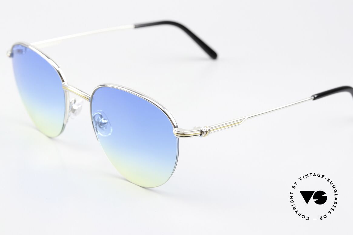 Cartier Colisee - S 90s Round Luxury Platinum, costly 'Platine Edition' (frame with platinum finish), Made for Men and Women