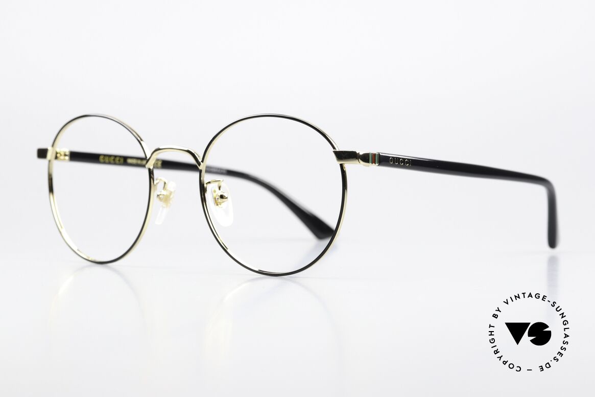 Gucci GG0297OK Round Gold Black 52mm, ROUND PANTO eyewear design; truly elegant, Made for Men and Women