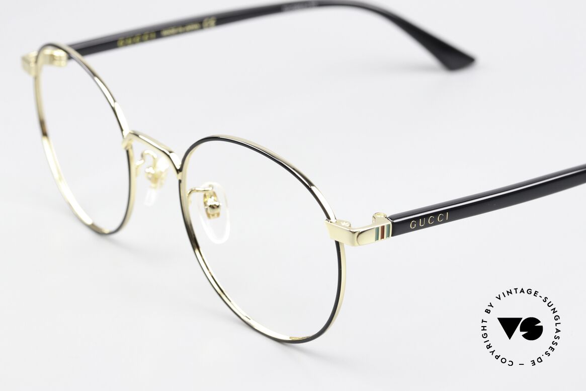 Gucci GG0297OK Round Gold Black 52mm, gold & black metal frame, made in Japan quality, Made for Men and Women
