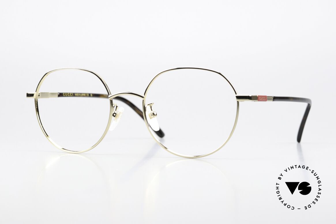 Gucci GG1349O Panto Gold-Plated 53mm, Gucci glasses GG1349O, size 53-20, col. 004, Made for Men and Women