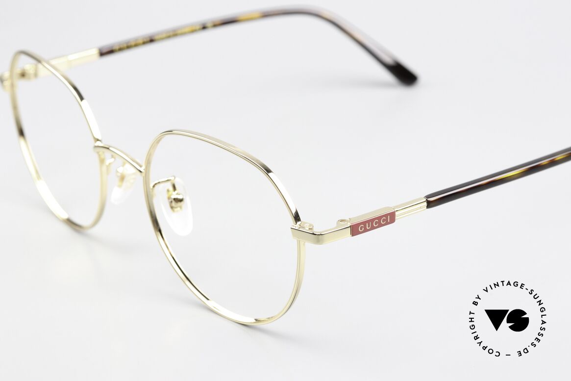 Gucci GG1349O Panto Gold-Plated 53mm, gold-plated metal frame, made in Japan quality, Made for Men and Women