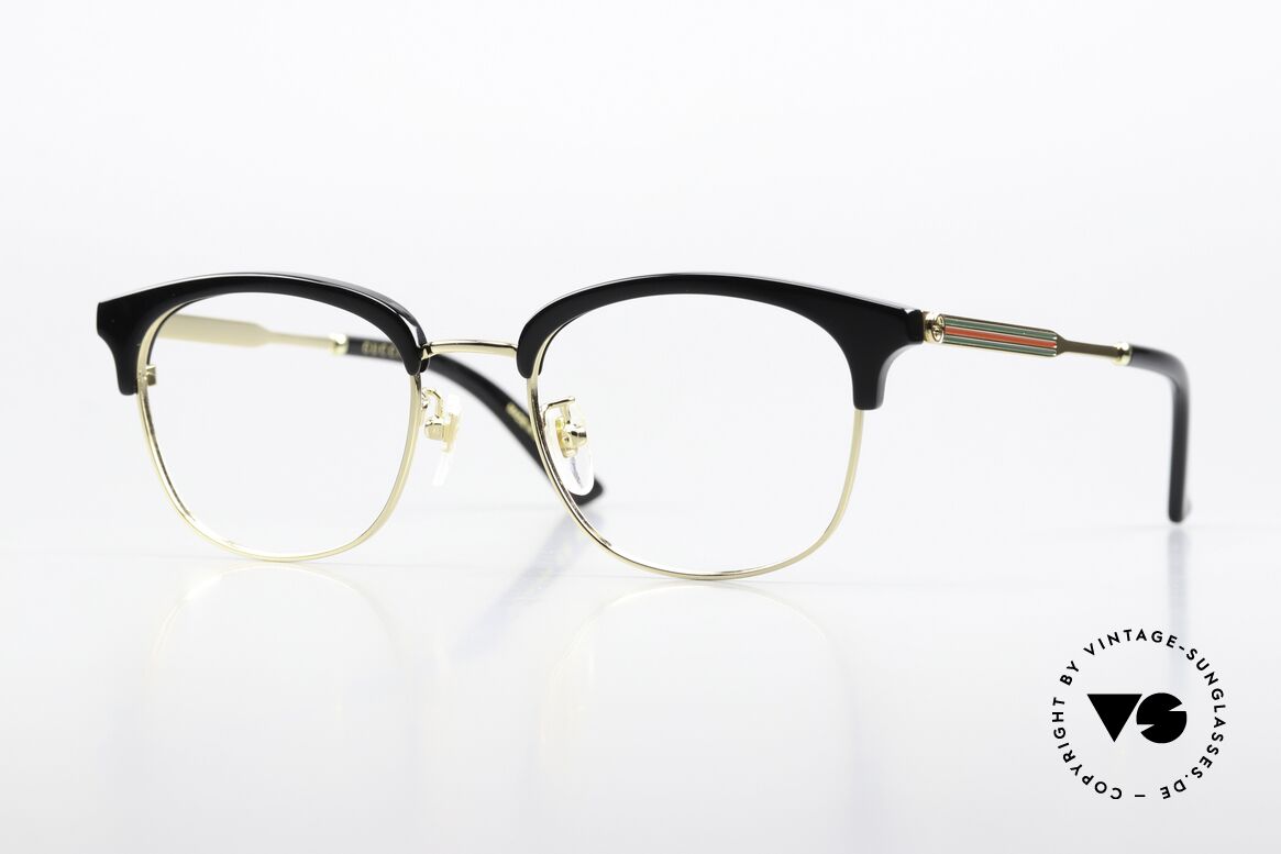 Gucci GG0590OK Combi Glasses Gold Black, Gucci glasses GG0590OK, size 52-20, col. 001, Made for Men and Women