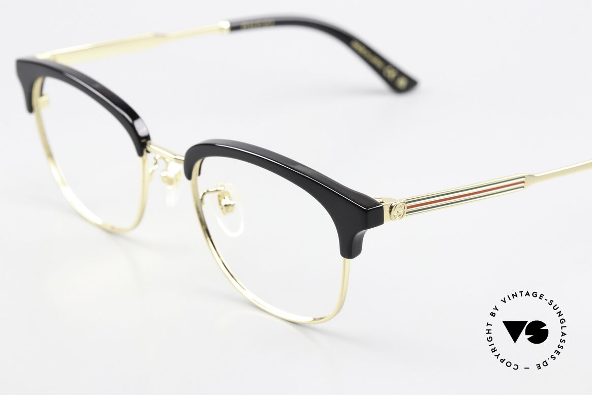 Gucci GG0590OK Combi Glasses Gold Black, gold & black metal frame, made in Japan quality, Made for Men and Women