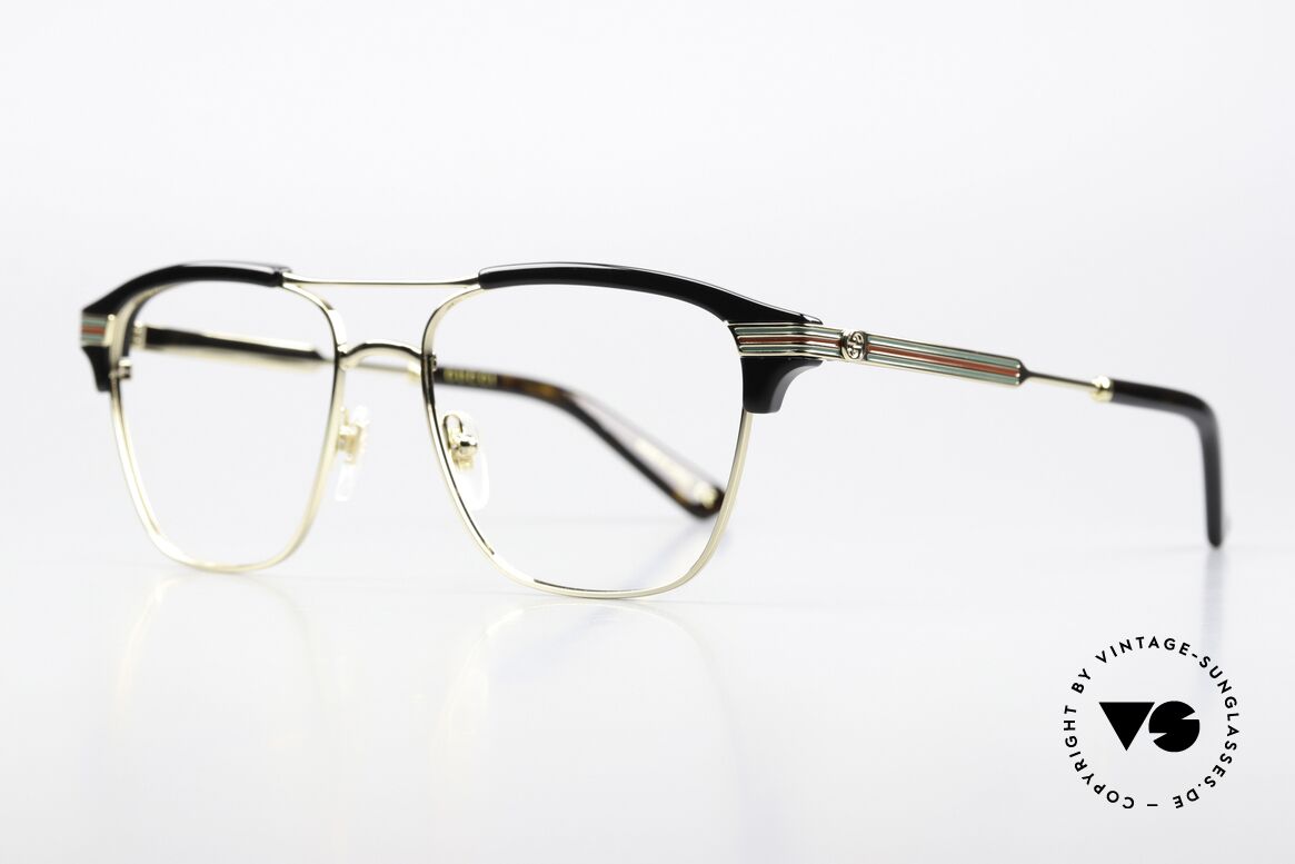 Gucci GG0241O Acetate And Metal Frame, rather men's eyeglasses in LARGE size (142mm), Made for Men