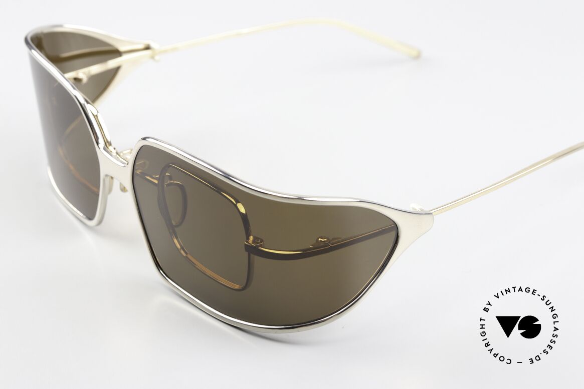 Christian Roth 14004 Two Glasses In One Model, with a large wrap-around sun clip; polarized, 100%, Made for Men and Women