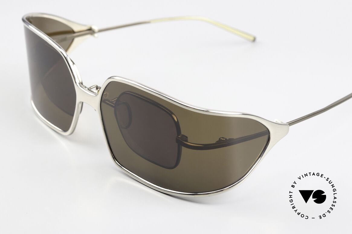 Christian Roth 14004 Small Frame Large Clip-On, with a large wrap-around sun clip; polarized, 100%, Made for Men and Women