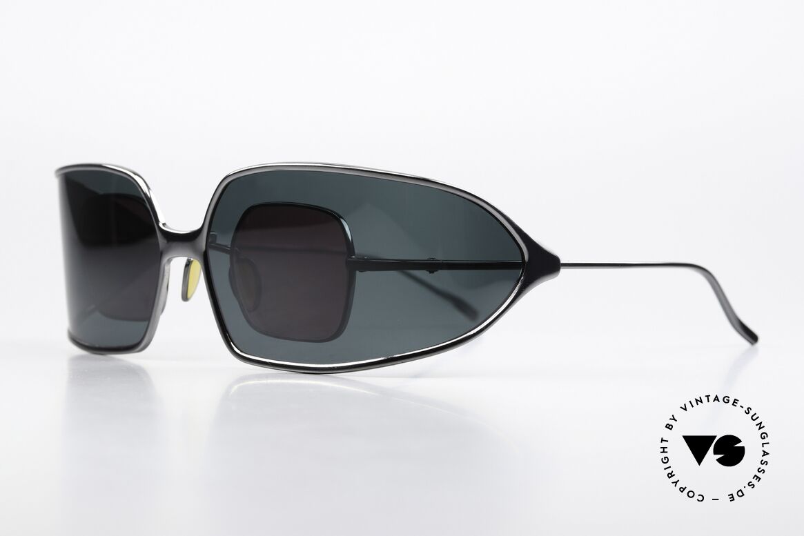 Christian Roth 14004 Polarized Wrap Around Clip, small titanium frame, in size 38/26, made in Japan, Made for Men and Women