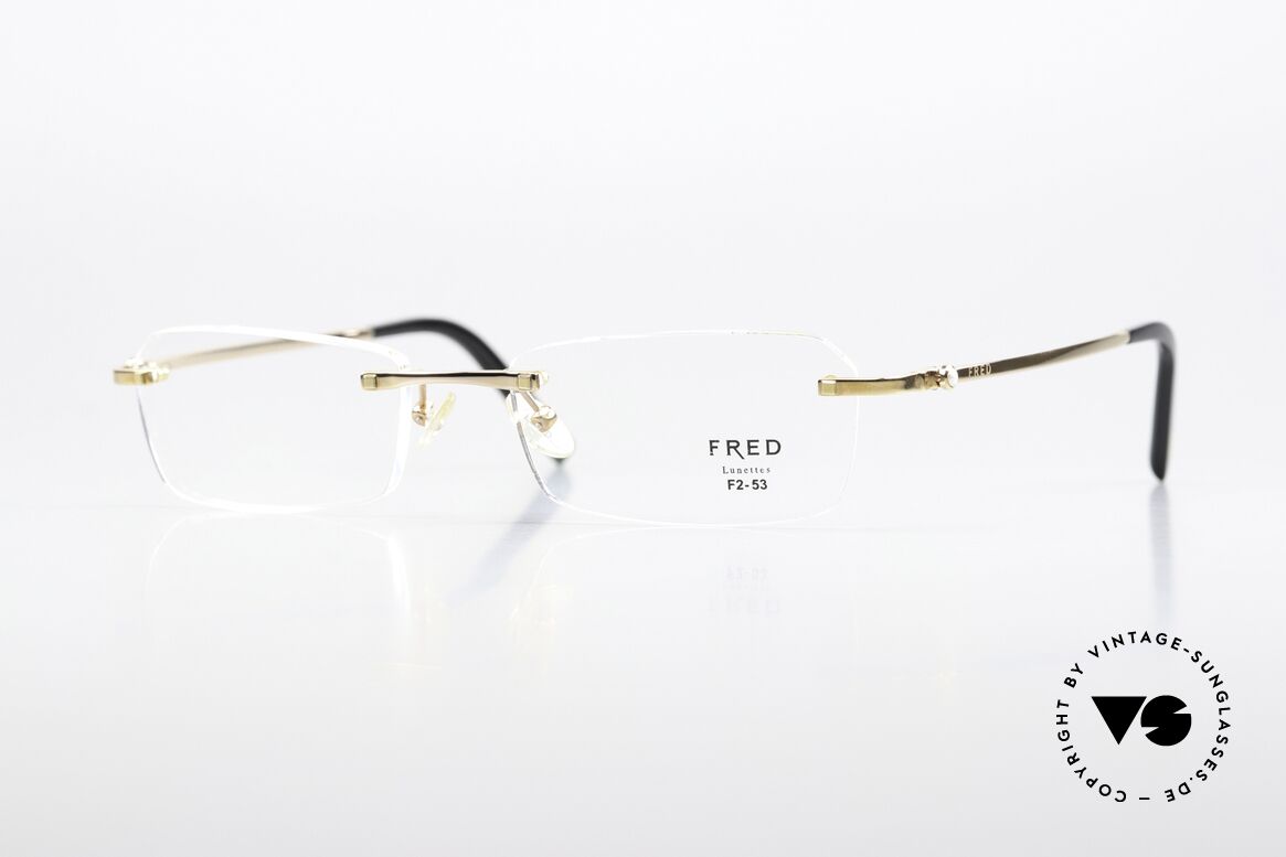 Fred Sainte-Lucie Genuine Pearl On The Frame, original Fred glasses, Sainte-Lucie model in size 53, Made for Men and Women