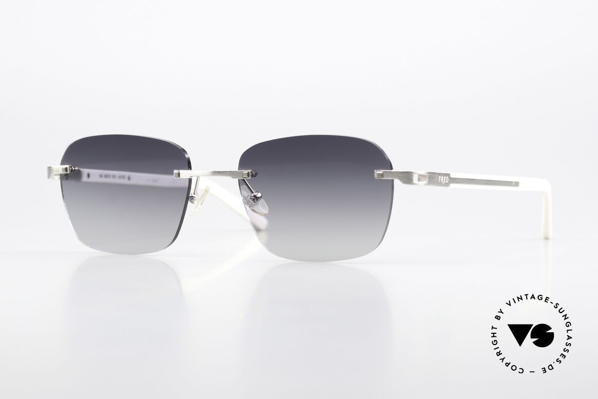 Fred Move F1 Square Rimless Sunglasses, Fred MOVE EVO F1 sunglasses in size 54-17, 140mm, Made for Men and Women