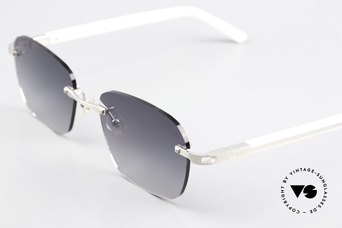 Fred Move F1 Square Rimless Sunglasses, unique LUXURY sunglasses with flexible spring hinges, Made for Men and Women
