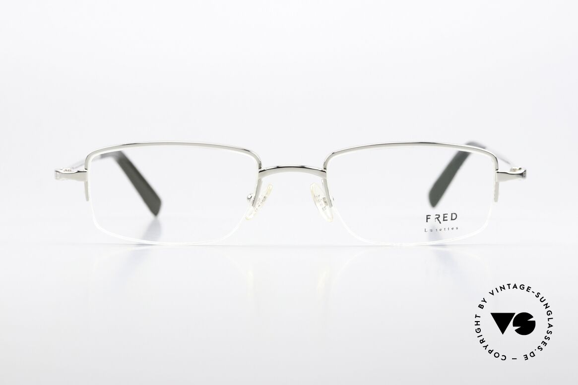 Fred Manhattan N2 Nylor Frame Platinum, N2 = Nylor half-rim glasses; precious platinum-plated, Made for Men and Women