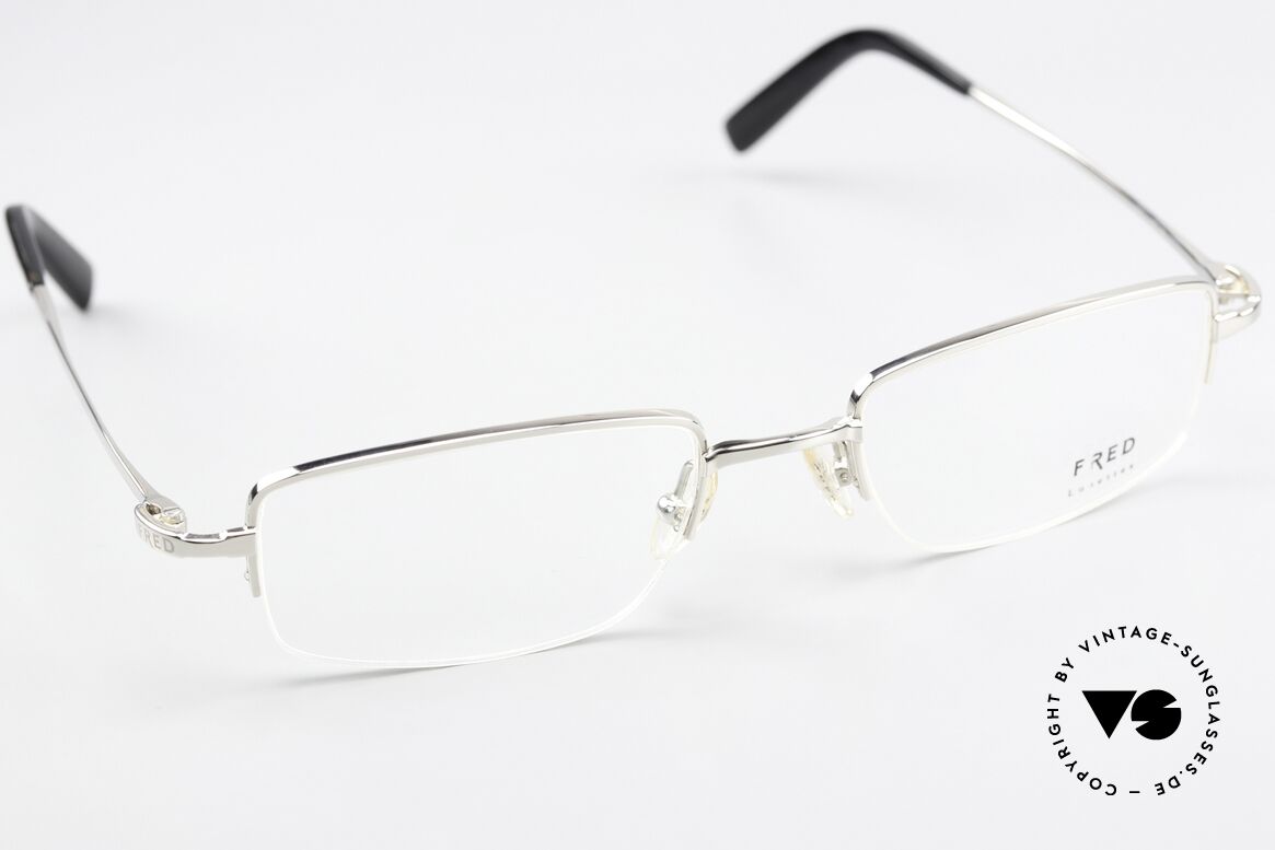 Fred Manhattan N2 Nylor Frame Platinum, DEMO lenses should be replaced with prescription lenses, Made for Men and Women