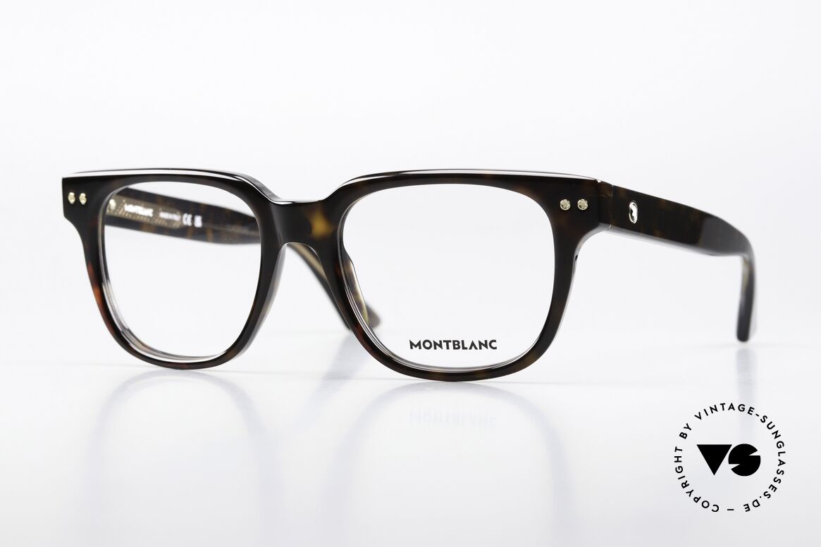 Montblanc MB0321O Square Men's Frame Acetate, square glasses by Montblanc, MB0321O in size 53/19, Made for Men