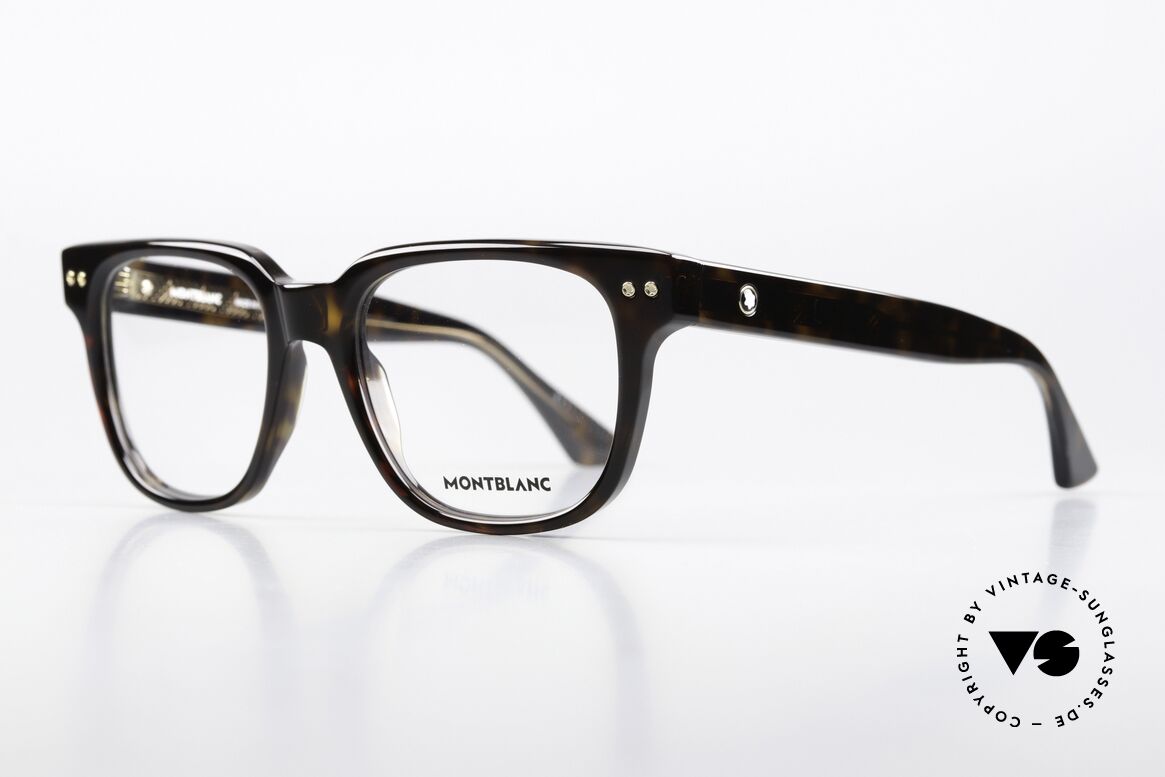 Montblanc MB0321O Square Men's Frame Acetate, elegant men's eyeglasses; timeless acetate eyewear, Made for Men