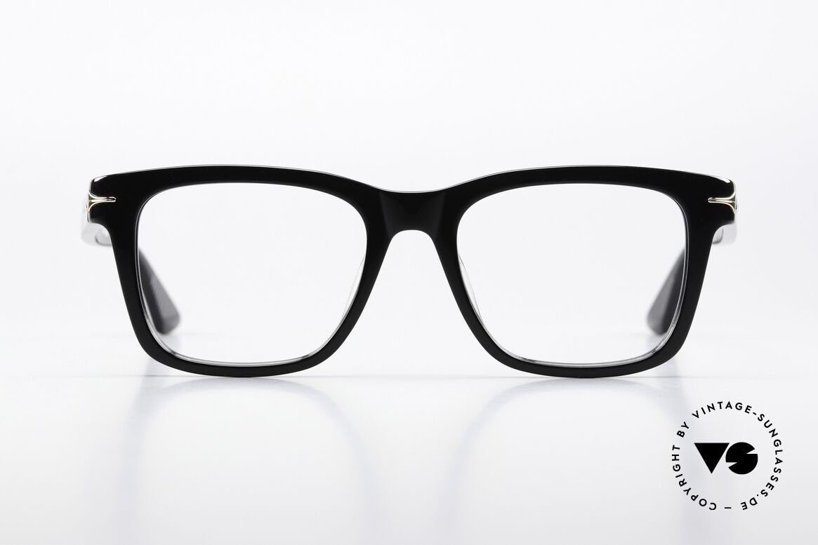 Montblanc MB0266O Men's Full Rim Frame Black, timeless frame coloring in black with golden hinges, Made for Men