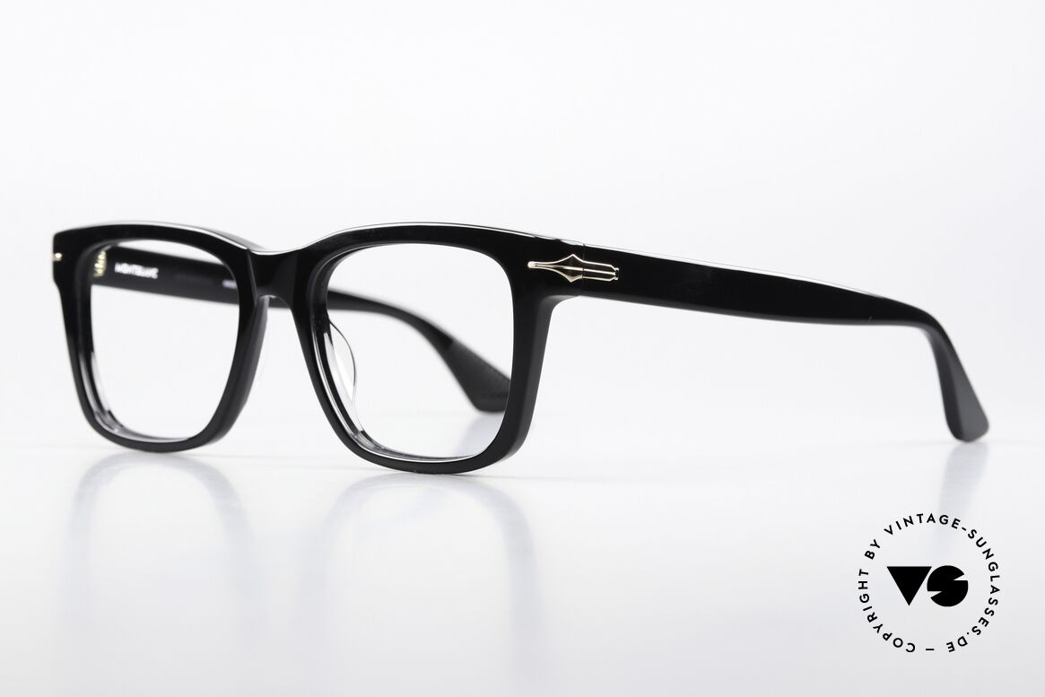 Montblanc MB0266O Men's Full Rim Frame Black, elegant men's glasses; Italian acetate eyeglass-frame, Made for Men