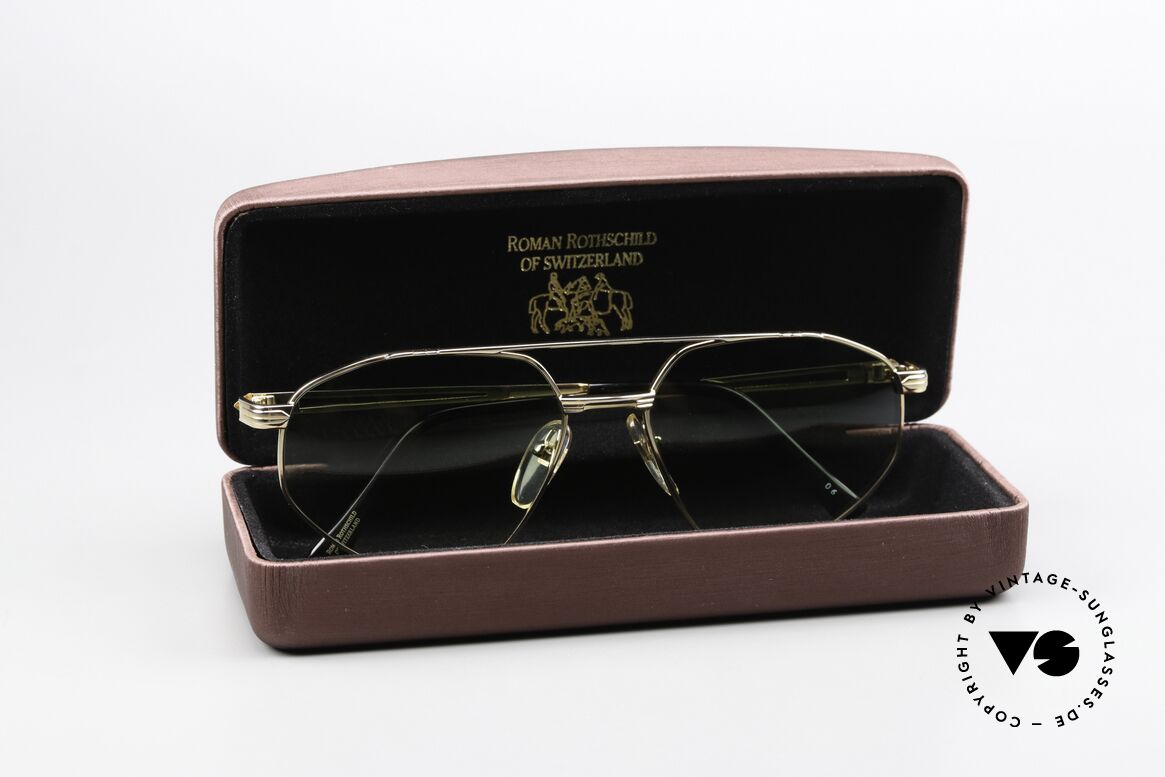 Roman Rothschild R1037 Gold Plated Shades Luxury, Size: large, Made for Men and Women