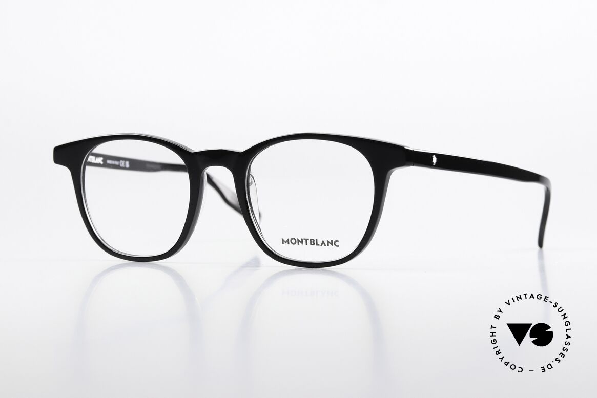 Montblanc MB0153O Classic Eyeglasses For Men, classic eyeglasses in black for men by Montblanc, Made for Men