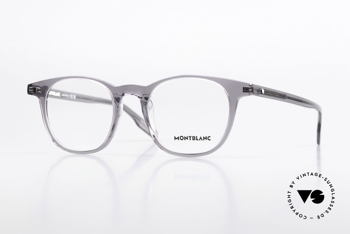 Montblanc MB0153O Acetate Full Rim Glasses, classic glasses for men by Montblanc, smoky gray, Made for Men