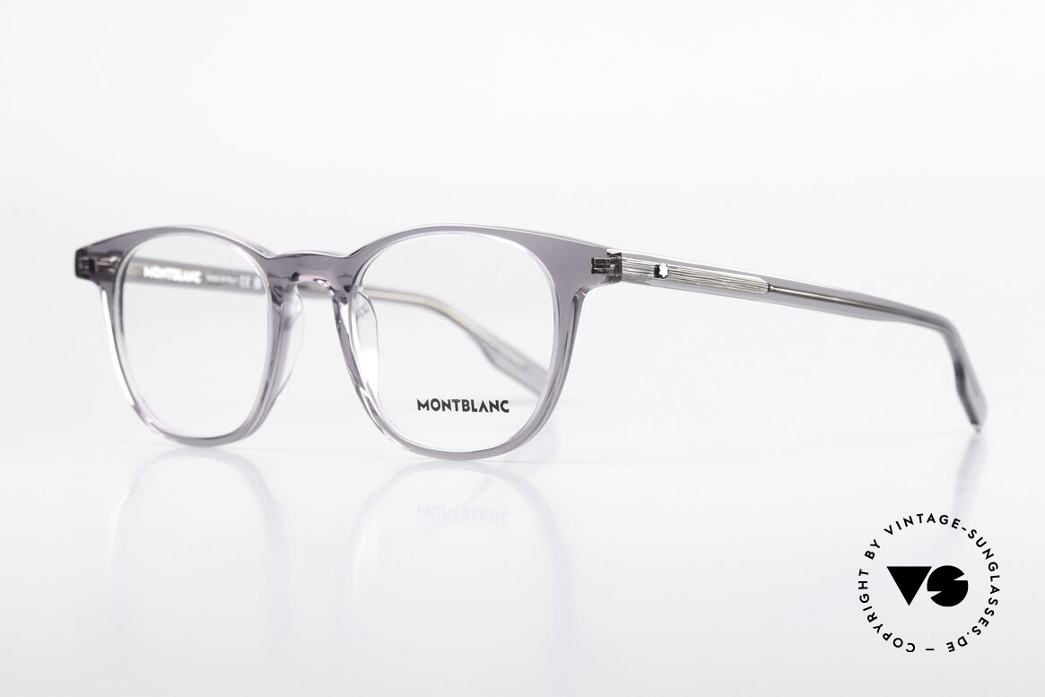 Montblanc MB0153O Acetate Full Rim Glasses, characteristical MONT BLANC Logo as temple decor, Made for Men