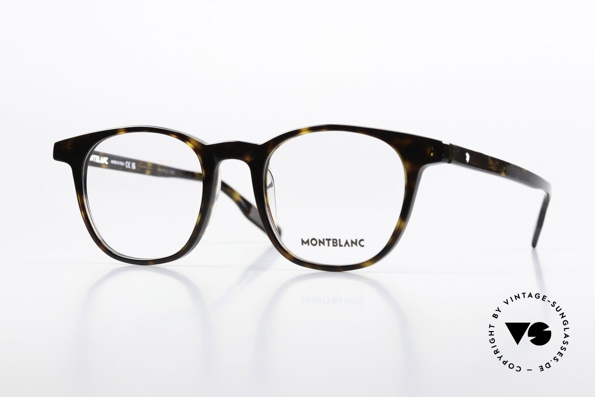 Montblanc MB0153O Acetate Glasses For Men, classic glasses in tortoise for men by Montblanc, Made for Men