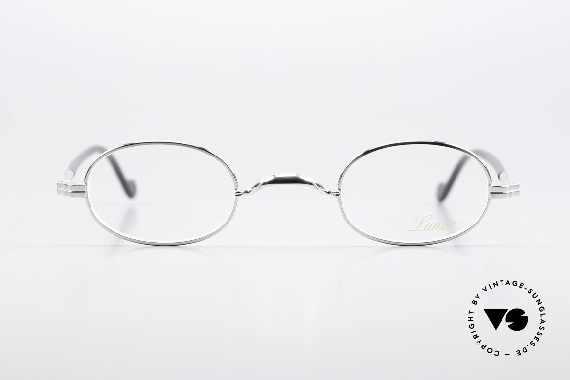 Lunor II A 08 Oval Frame Acetate Temples, full rim metal frame with sophisticated acetate temples, Made for Men and Women