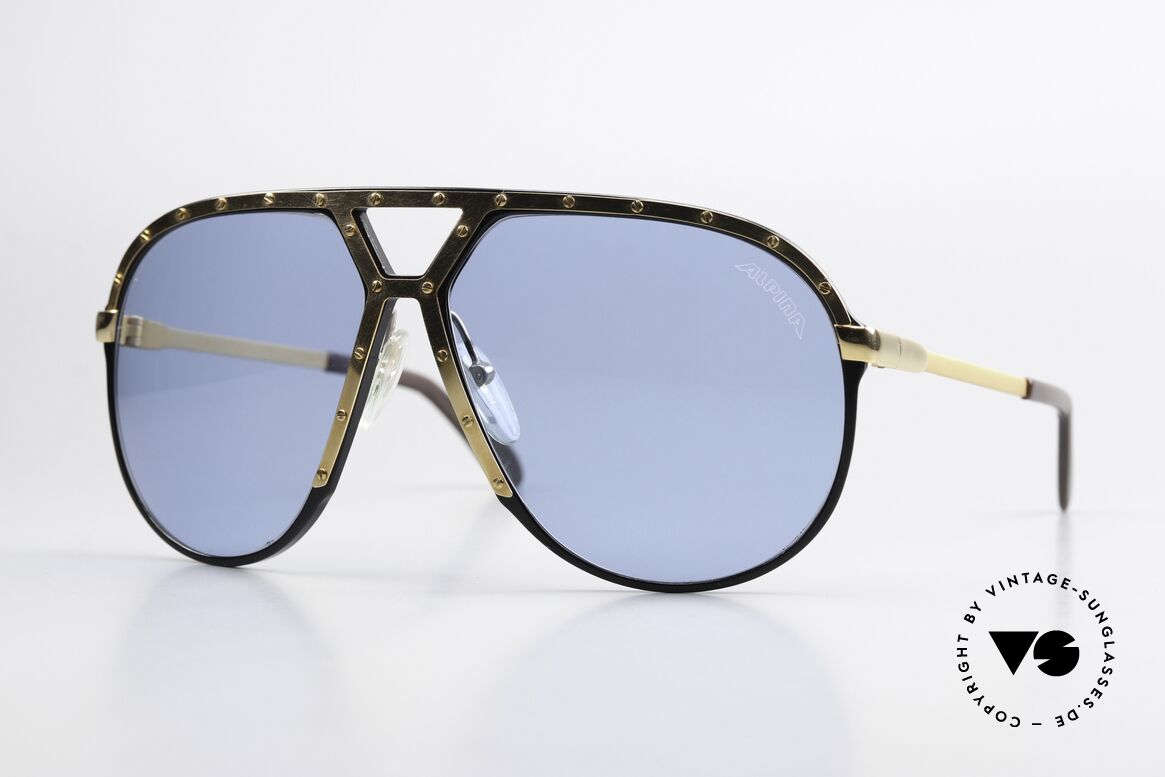 Alpina M1 Ultra Rare Blue Sun Lenses, Alpina M1 West Germany sunglasses from 1986, Made for Men