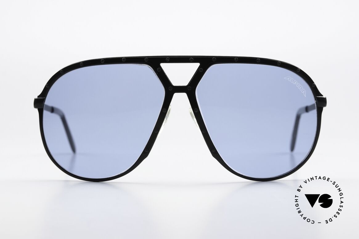 Alpina M1 Vintage Shades From 1986, completely black frame with 24 screws in black, Made for Men